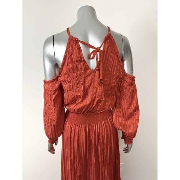 Calypso St Barth Silk Maxi Dress Flowy Party Orange $596 - Picture 6 of 15